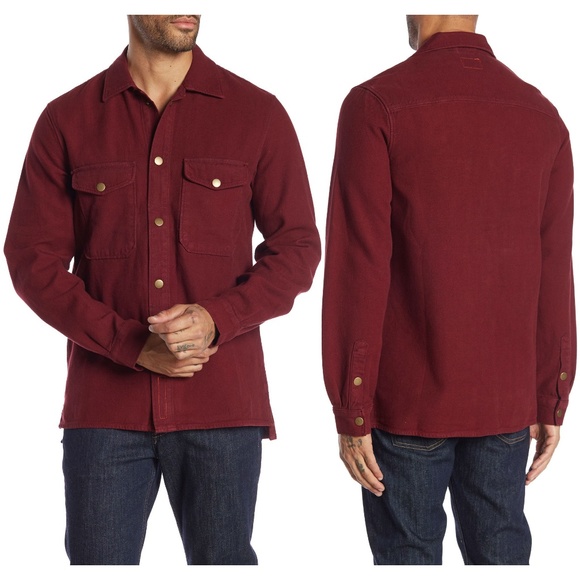 New! Jean Shop Snap Denim Shirt Heavyweight Ben Solid Port